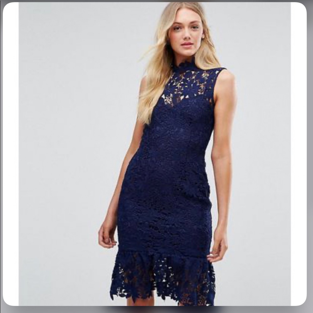 Paperdolls London Lace High Neck Dress Sz 10